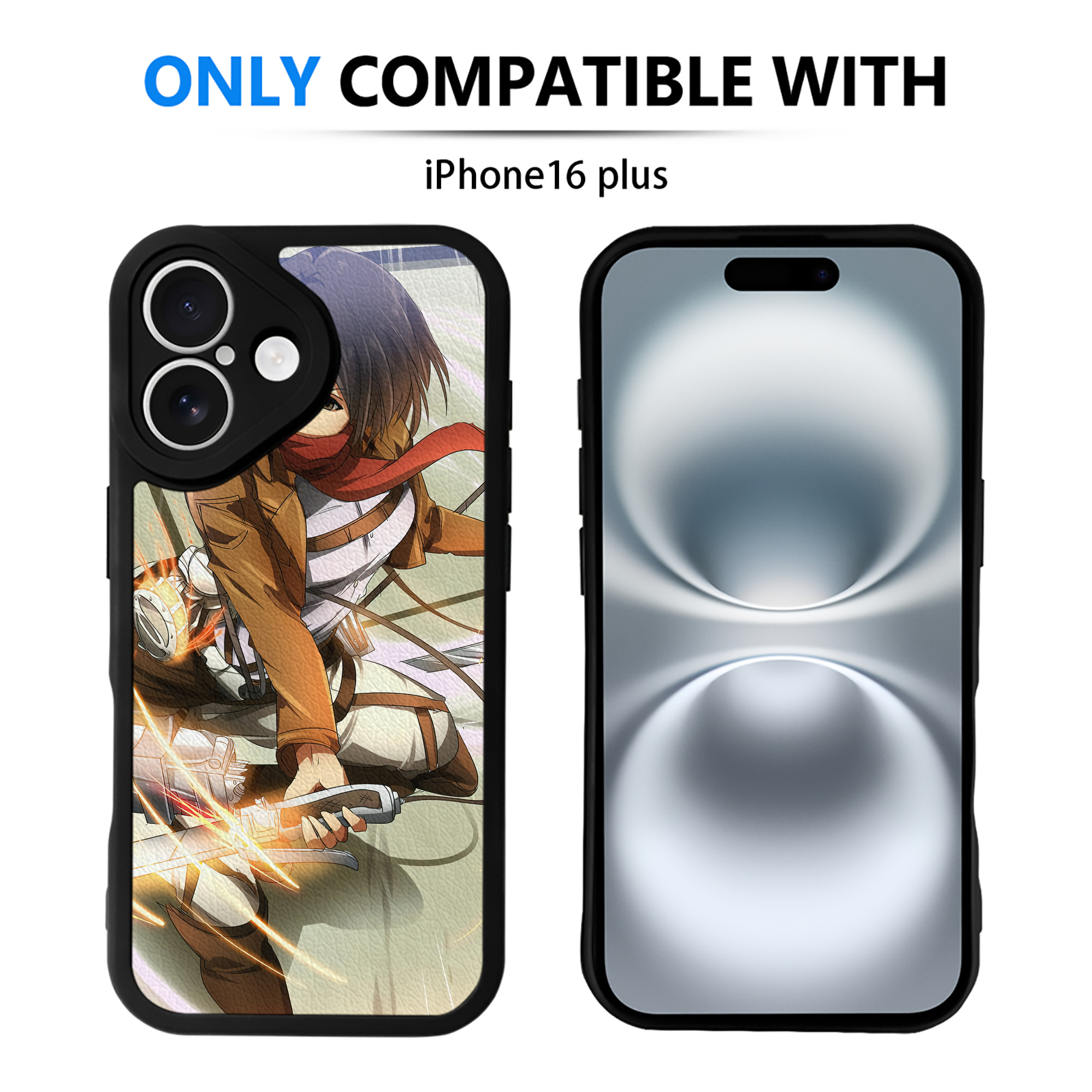 （画像用） 進撃の巨人 Attack on Titan 【iPhone 16シリーズ対応】シリコンスマホケース（レザー調） 材質：シリコン
